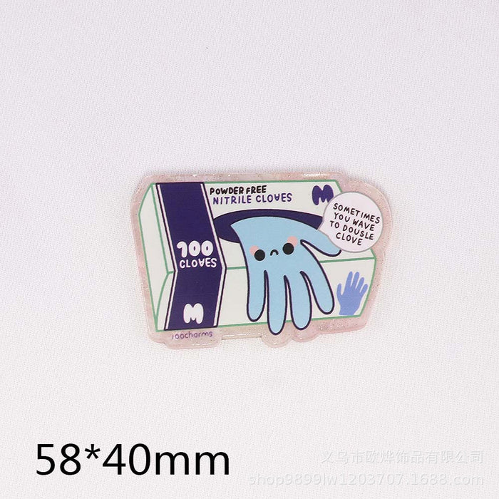 Wholesale Cartoon Organ Acrylic Pin DIY Patch Accessories JDC-FK-OuYie011