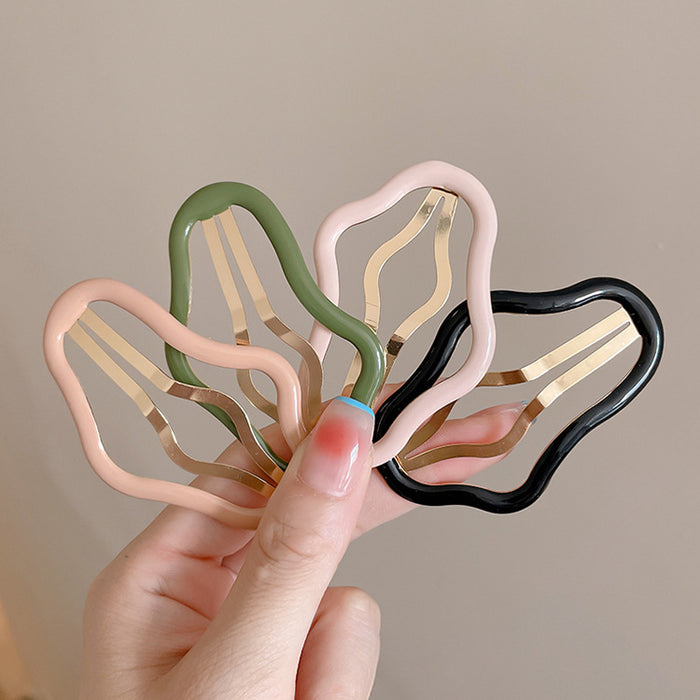Wholesale Cloud-shaped hollow hairpin female BB clip broken hair forehead bangs side clip side   back head clip headdress