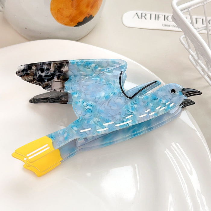 Wholesale Colorful Bird Design Handmade Acetate Shark Hair Clip