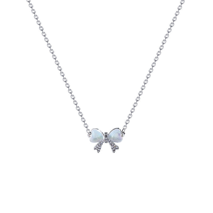 Wholesale Cat' s Eye Stone Bow Necklace