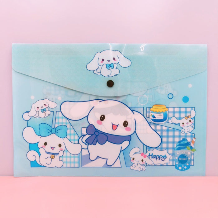 Wholesale 12pcs/ pack PP File Bag Button Bag Cartoon A4 Storage Bag