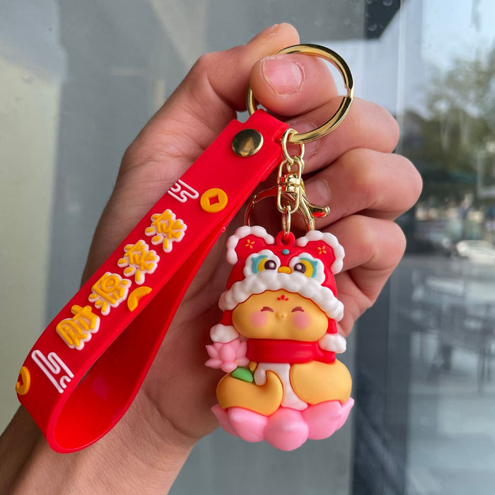 Wholesale Couple keychain, handbag pendant, car keychain, doll machine, small gift