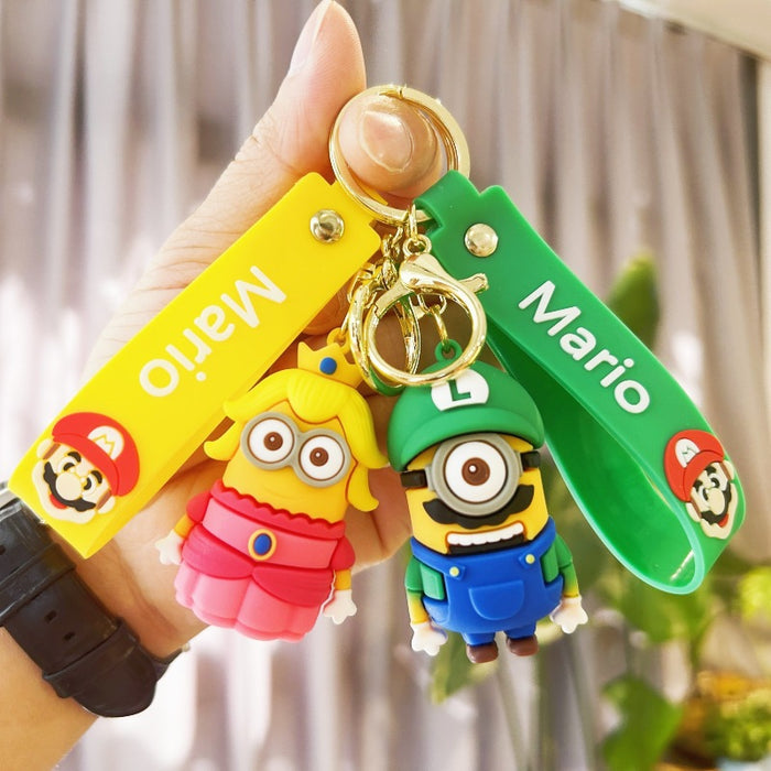 Wholesale Creative cartoon cross dressing keychain pendant