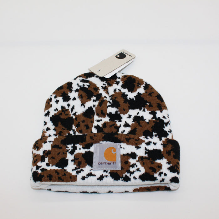 Wholesale Autumn and Winter Camouflage Knitted Folded Wool Ear Hat JDC-FH-QingCL015