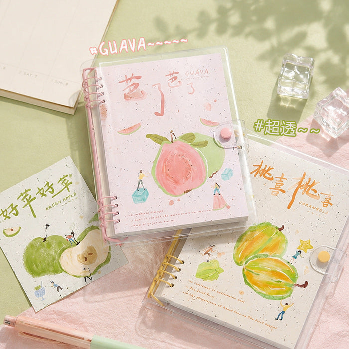 Wholesale PVC Clear Soft Cover Loose-Leaf Notebook A5 Lined Cartoon Design for Students