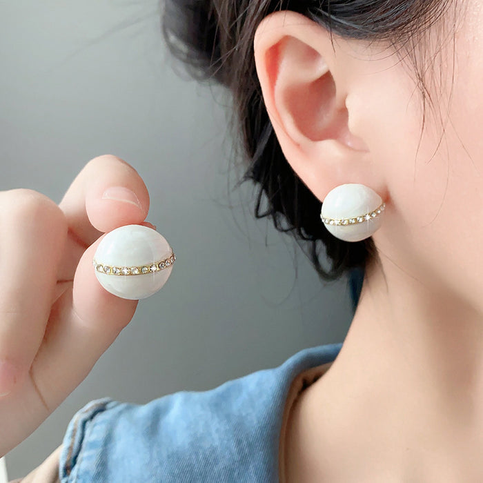 Wholesale Silver needle circular geometry niche luxury temperament unique high-end design earrings wholesale