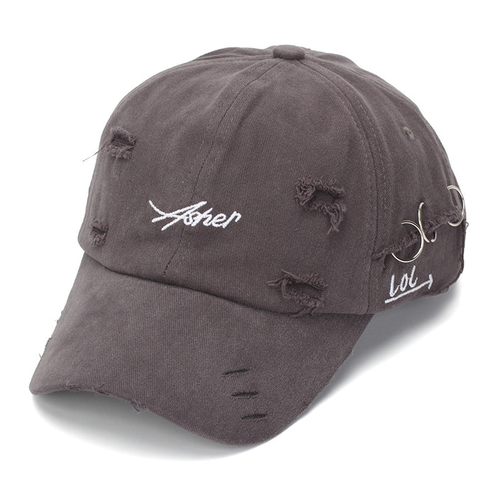 Wholesale Distressed Embroidered Letter Baseball Cap Sun Protection Everyday