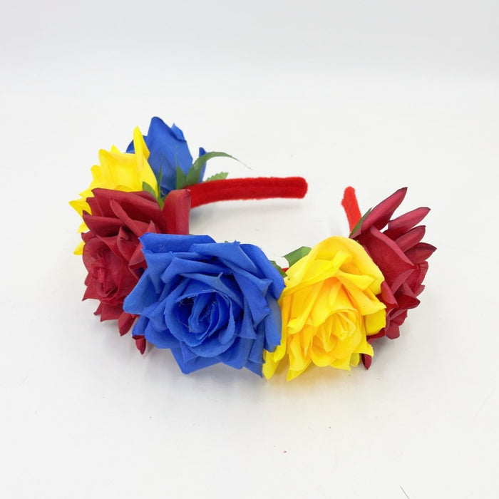 Wholesale American Independence Day Flag Fabric Red, White and Blue Rose Headband JDC-HD-YaY002