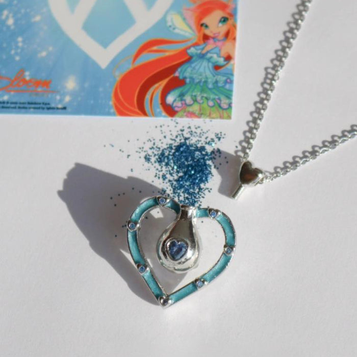Wholesale Quicksand Bottle Zircon Necklace Pentagram Heart Fairy Tale Style