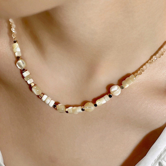 Wholesale Beaded necklace versatile, high-end, niche design, collarbone chain