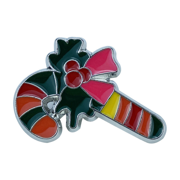 Wholesale Alloy Christmas Brooch Pin Snowman Elk Santa Tree Design Stylish Jewelry Accessory For Clothing Bags MOQ≥2