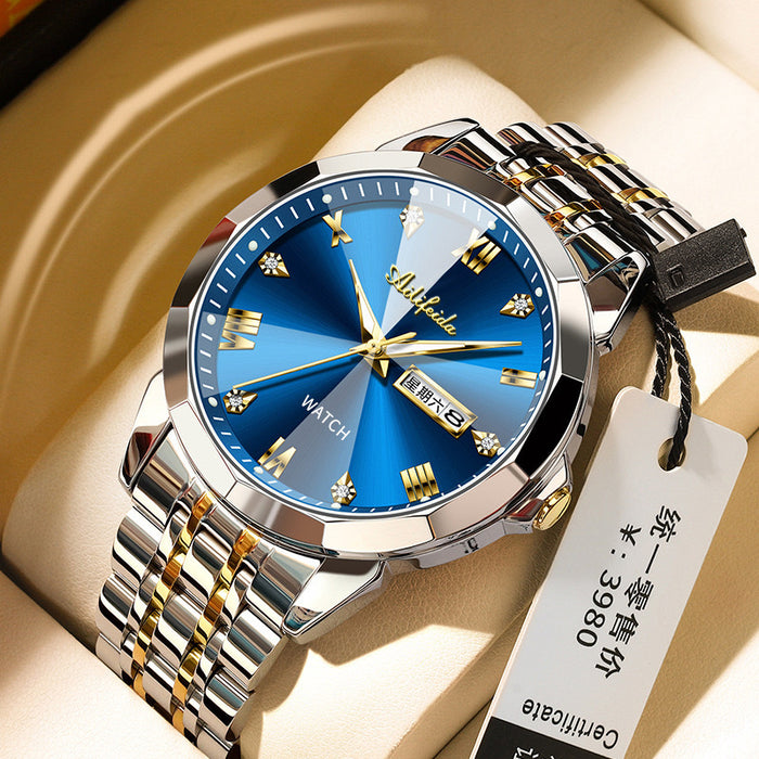 Wholesale Quartz watch rhombus mirror waterproof luminous