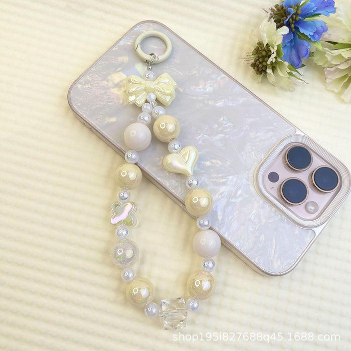 Wholesale Flocked Baseball Cap Colorful Beaded Mobile Phone Chain Keychain Bag Doll Pendant Accessories