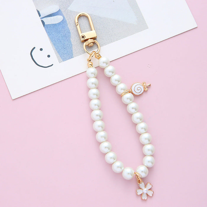 Wholesale Alloy Pearl Lanyard Keychain JDC-KC-ARui001