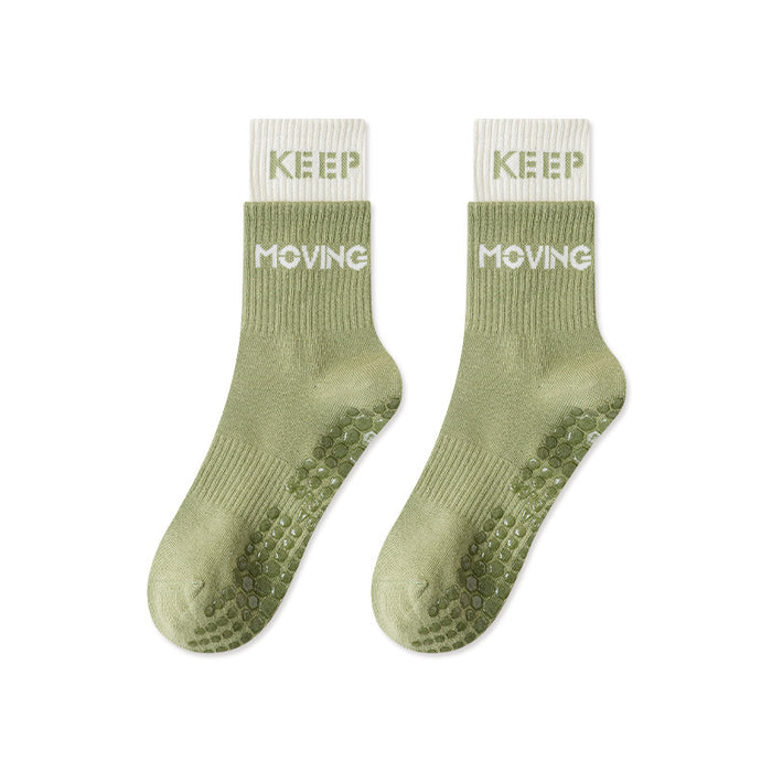 Wholesale Yoga Socks Professional Anti slip Mid tube Pilates Sports Socks