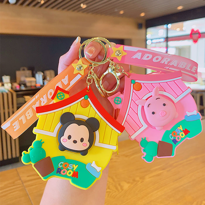 Llavero de monedas de monedas de silicona de dibujos animados al por mayor JDC-KC-KUM017