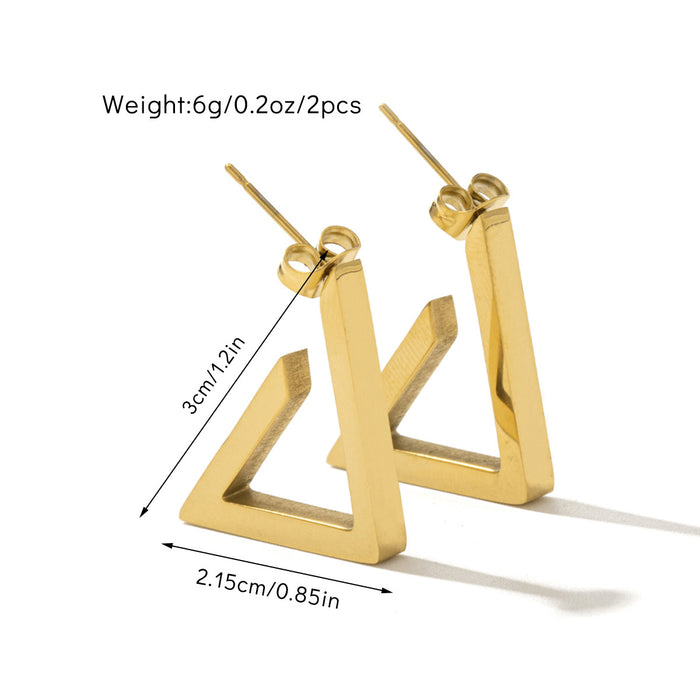 Wholesale Geometric Stainless Steel Earrings for Women Gold-Plated