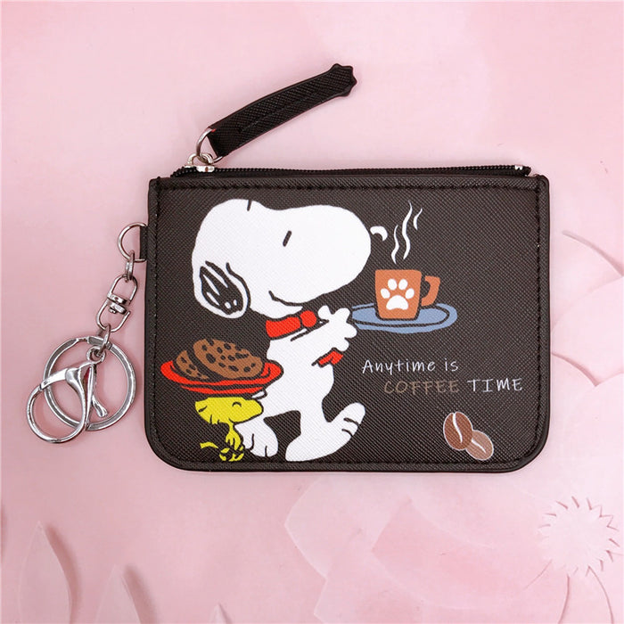 Wholesale PU Cartoon Printing with Key Ring Card Holder Coin Purse JDC-WT-YaLL020