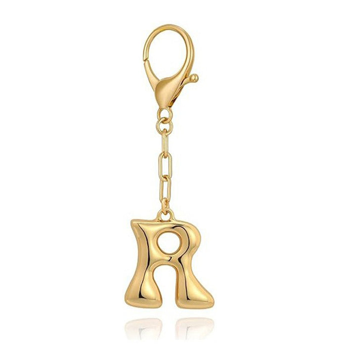 Wholesale 26 Bubble Letter Metal English Letter Keychain