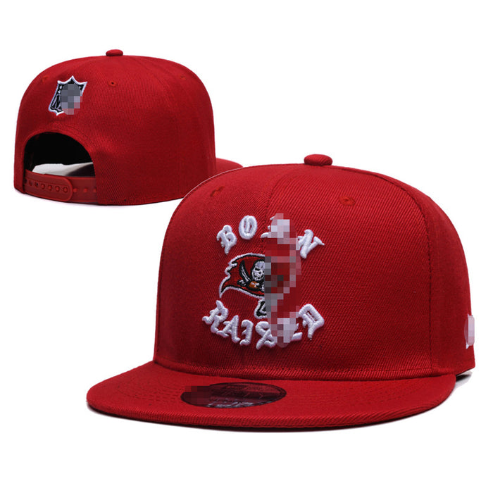 Wholesale Football Team Hat  Embroidered Flat-Brimmed Hat Outdoor Sun Protection Visor