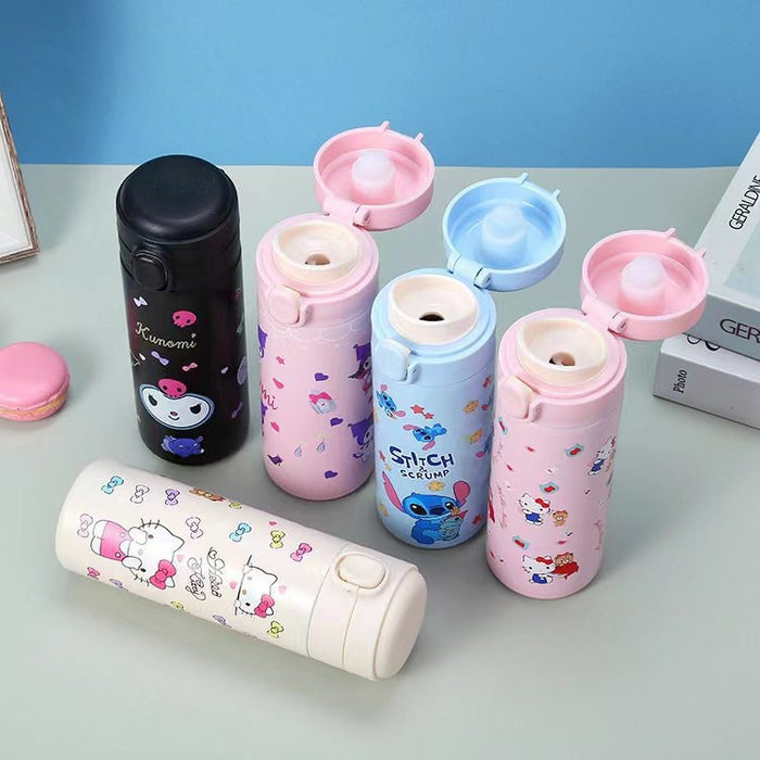 Wholesale Cute Cartoon 304 Stainless Steel Flip-top Thermos Cup