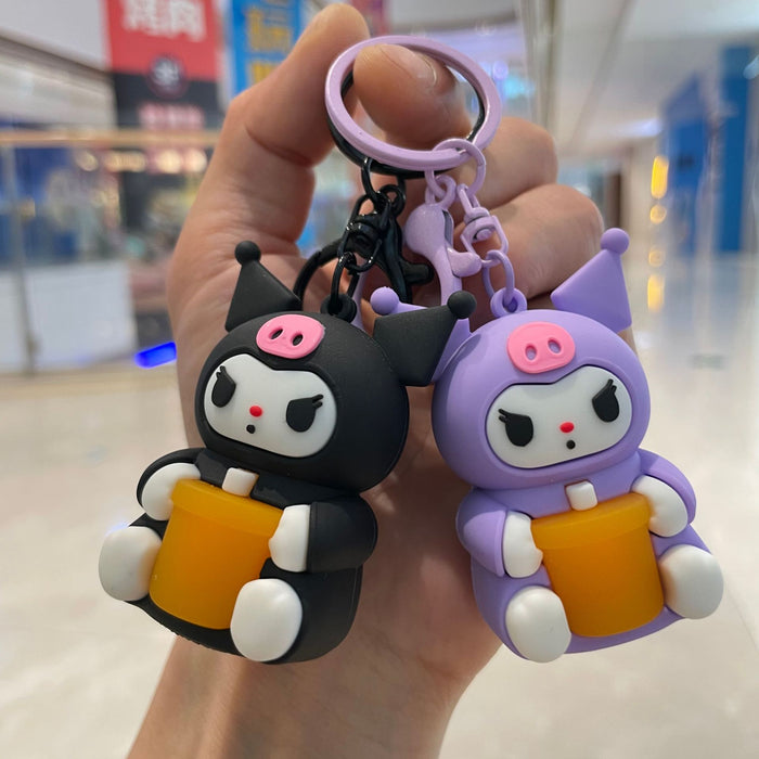 Wholesale Luminous night light keychain pendant, car bag hanging decoration, claw machine, small gift wholesale