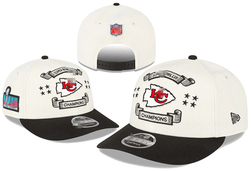 Wholesale Football Caps Embroidered Peaked Caps Outdoor Sun Protection Caps American Hip-Hop Flat-Brimmed Hats