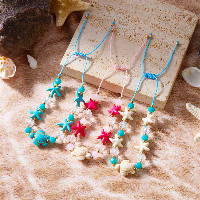 Wholesale Bohemian Sea Star Shell Beaded Bracelet Summer Beach Vacation Jewelry Accessory