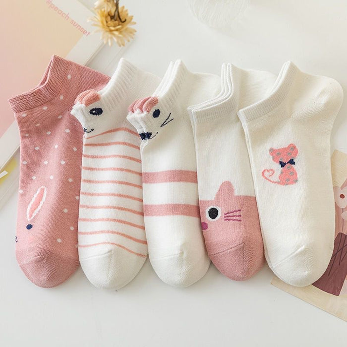 Wholesale Socks, Short Socks, Shallow Mouth Invisible Socks, Mid Barrel, Short Barrel, Cartoon Thin Ship Socks