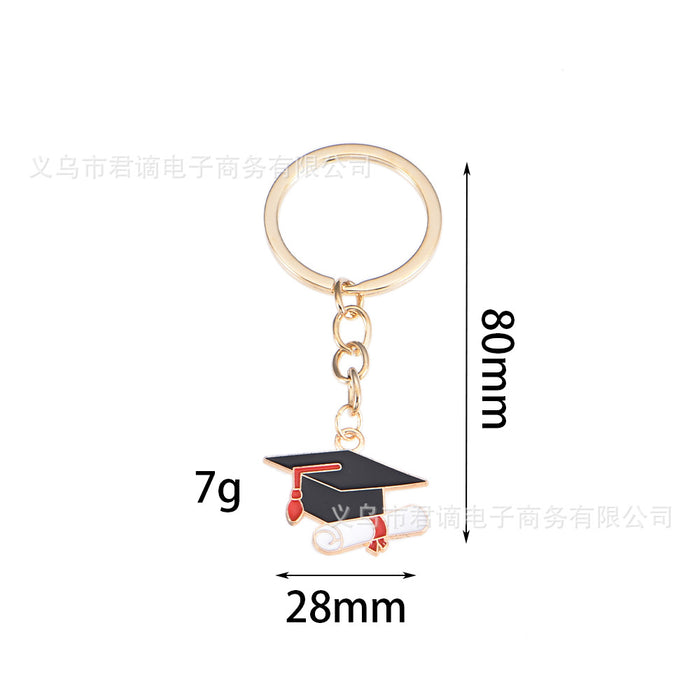 Wholesale new doctoral cap graduation season key chain pendant creative