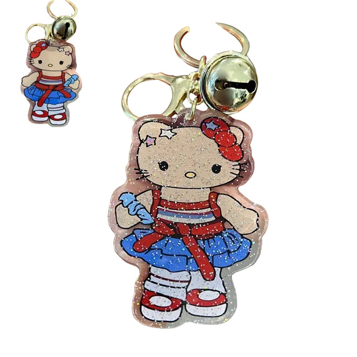 Wholesale 5 PCS Cute cartoon double sided acrylic keychain