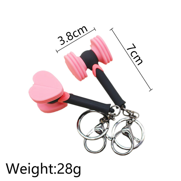 Wholesale Silicone  Pink Love Keychain JDC-KC-HaoAn002