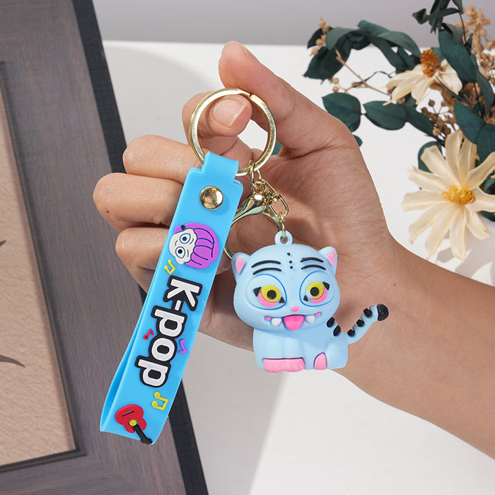 Wholesale Trendy K Pop Witch Girl Group Cartoon  PVC Keychain Backpack Pendant Bag Charm For Everyday Styling