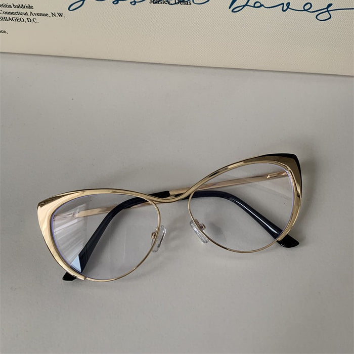 Wholesale Retro anti blue light flat lens can be paired with myopia glasses frame