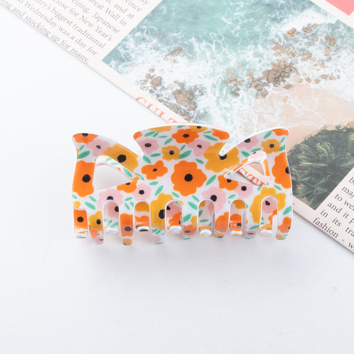 Wholesale Bow-Shaped Flower Pattern Hair Clip