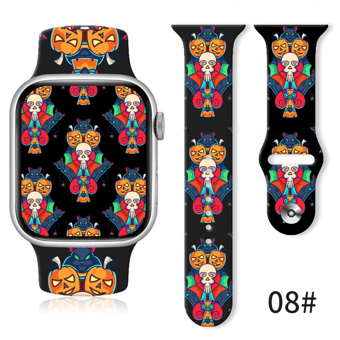 Wholesale Silicone Printed Watch Strap JDC-WD-NuoQi023