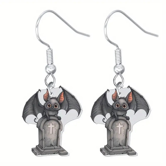 Wholesale Owl Magic Hat Cat Halloween Earrings JDC-ES-Zhanh008