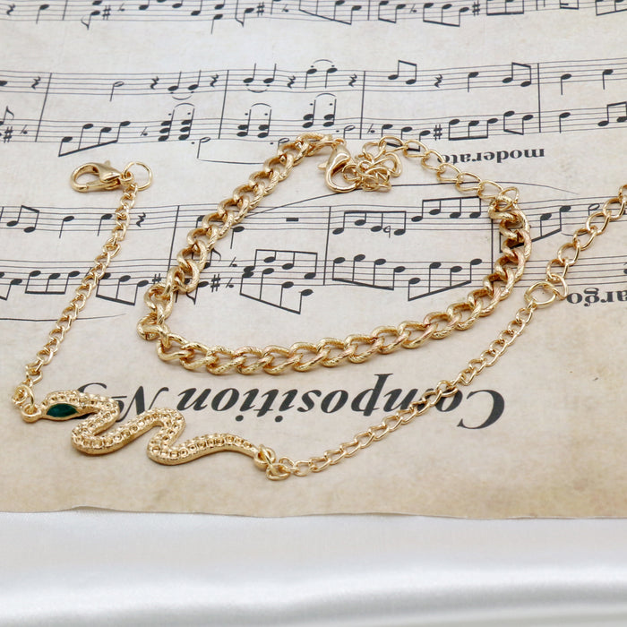 Wholesale Fashionable, minimalist, personalized pendant chain bracelet set