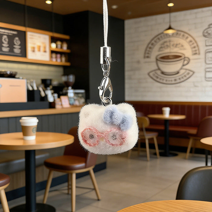 Wholesale Flocked Animal Keychain Charm