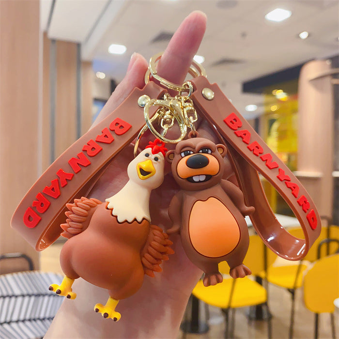 Wholesale Cartoon Crazy Farm Keychain