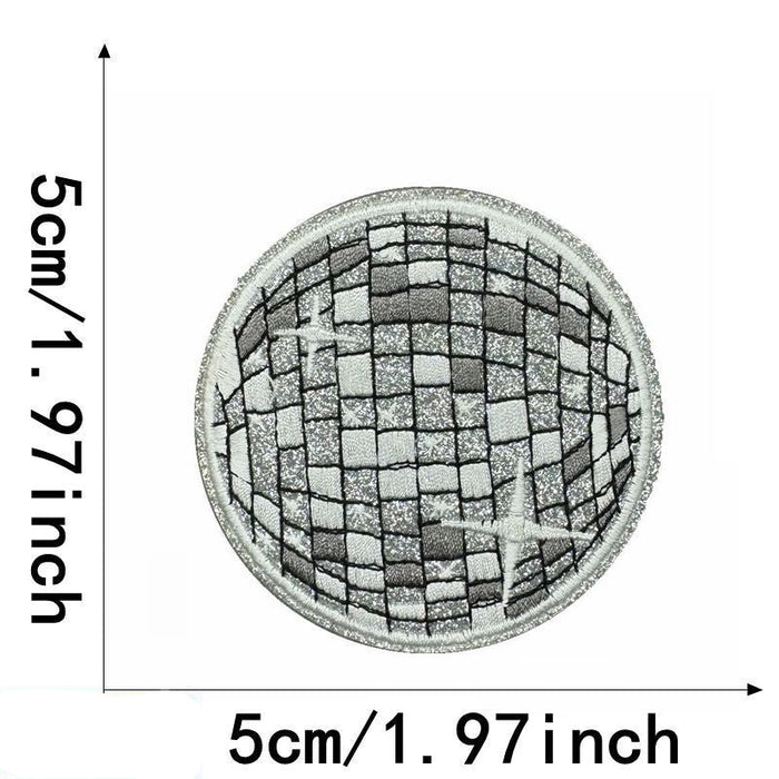 Wholesale Flash Disco Embroidered Cloth DIY Patches