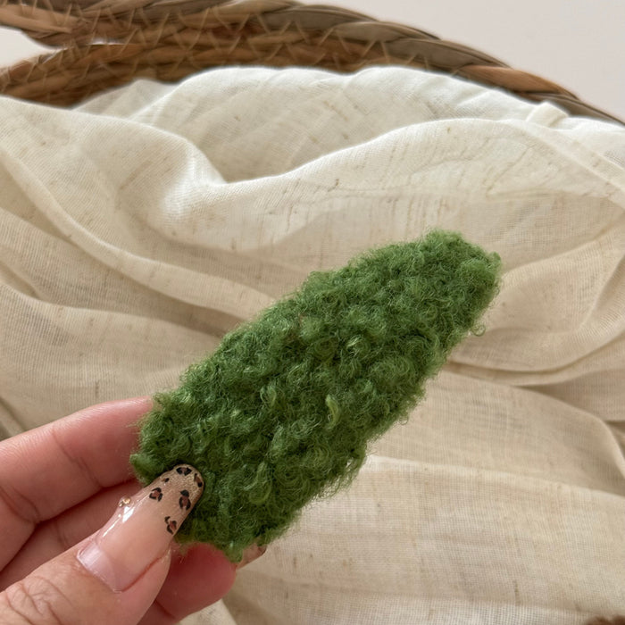 Wholesale Plush Hair Clips with Colorful Lamb Wool on the Side