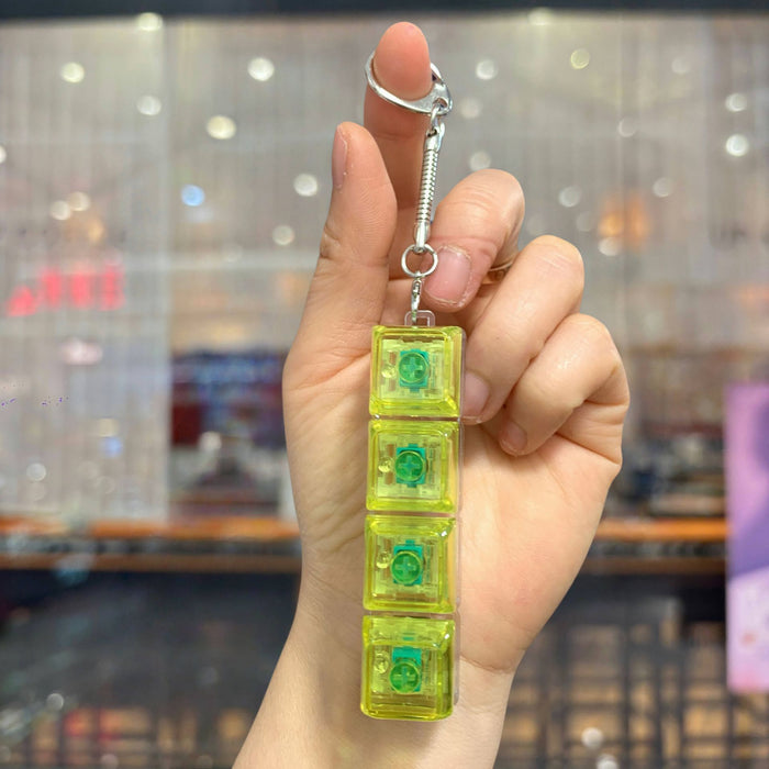 Wholesale PVC Light Transparent Keyboard Keychain Stress Relief Fidget Toy Gift For Couple