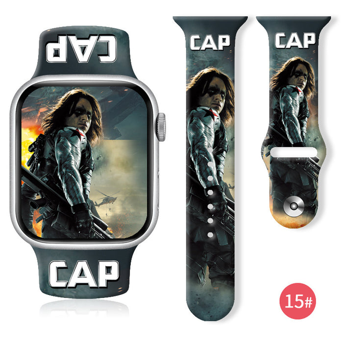 Wholesale Printed Silicone Watch Strap JDC-WD-NuoQi025