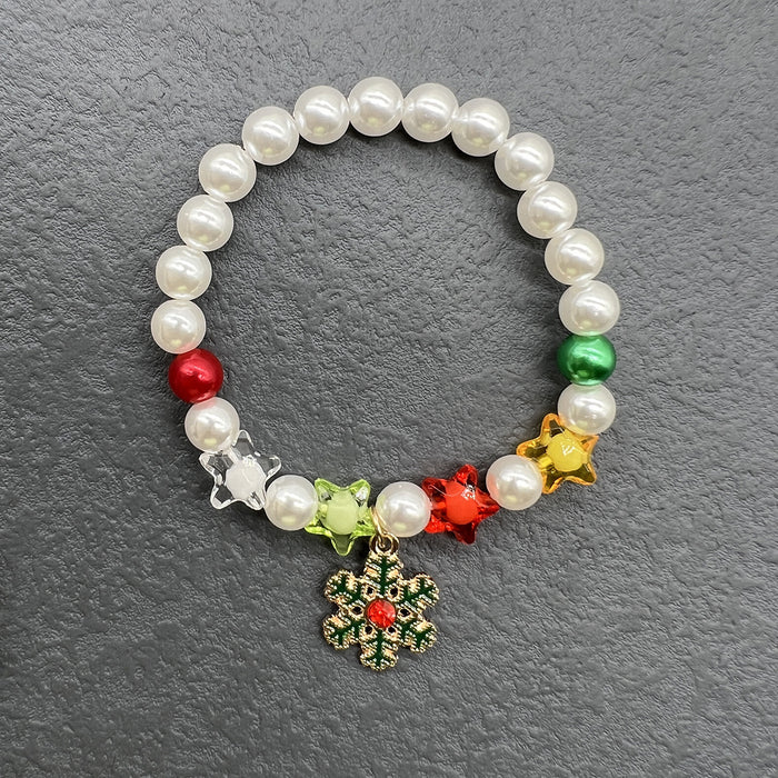 Wholesale Christmas Bracelets for the Elderly,  Christmas Decorations,  Snowflake Bells,  Elk Bracelets,  Elastic Bracelets