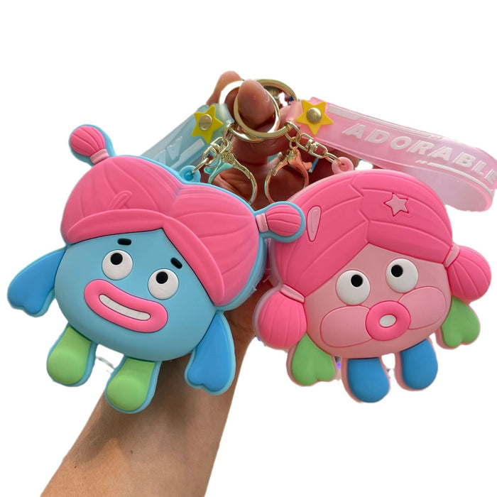 Wholesale Silicone coin purse, cute keychain, children's mini wallet, backpack pendant