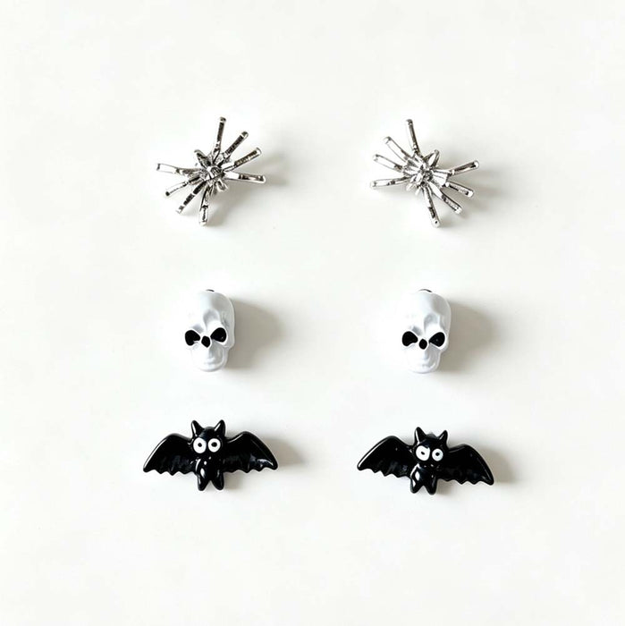 Wholesale  Earrings Set Skull Bat  Pumpkin Cat Stud Earrings Zinc Alloy Party Jewelry Accessory
