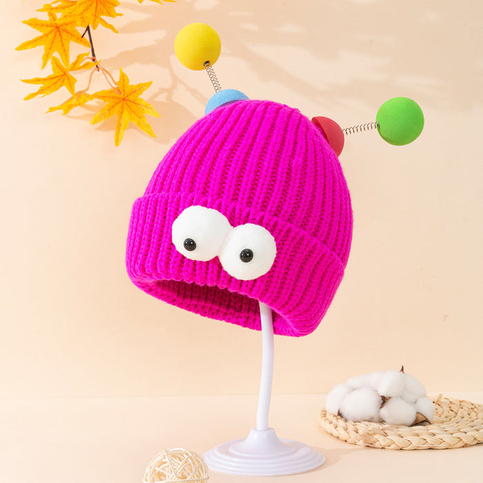 Wholesale Monster Cartoon Big Eyes Autumn and Winter Knitted Beanie JDC-FH-SNa002