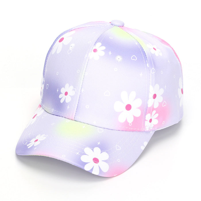 Wholesale Children' s colorful tie-dye baseball cap outdoor sun hat