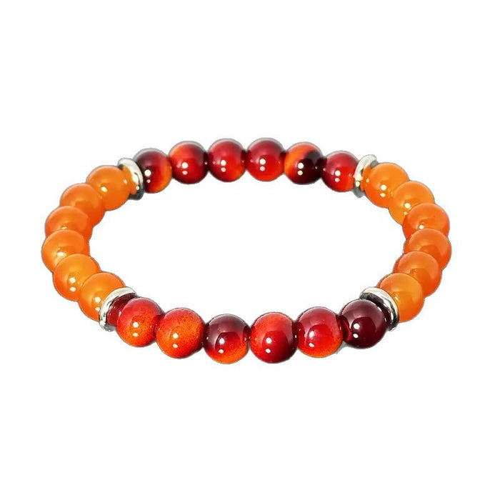 Wholesale wealth bracelet imitation tiger eye stone yellow jade elastic rope